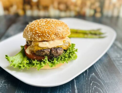 The Lonely People Inspire The Perfect Cheeseburger with Roasted Asparagus